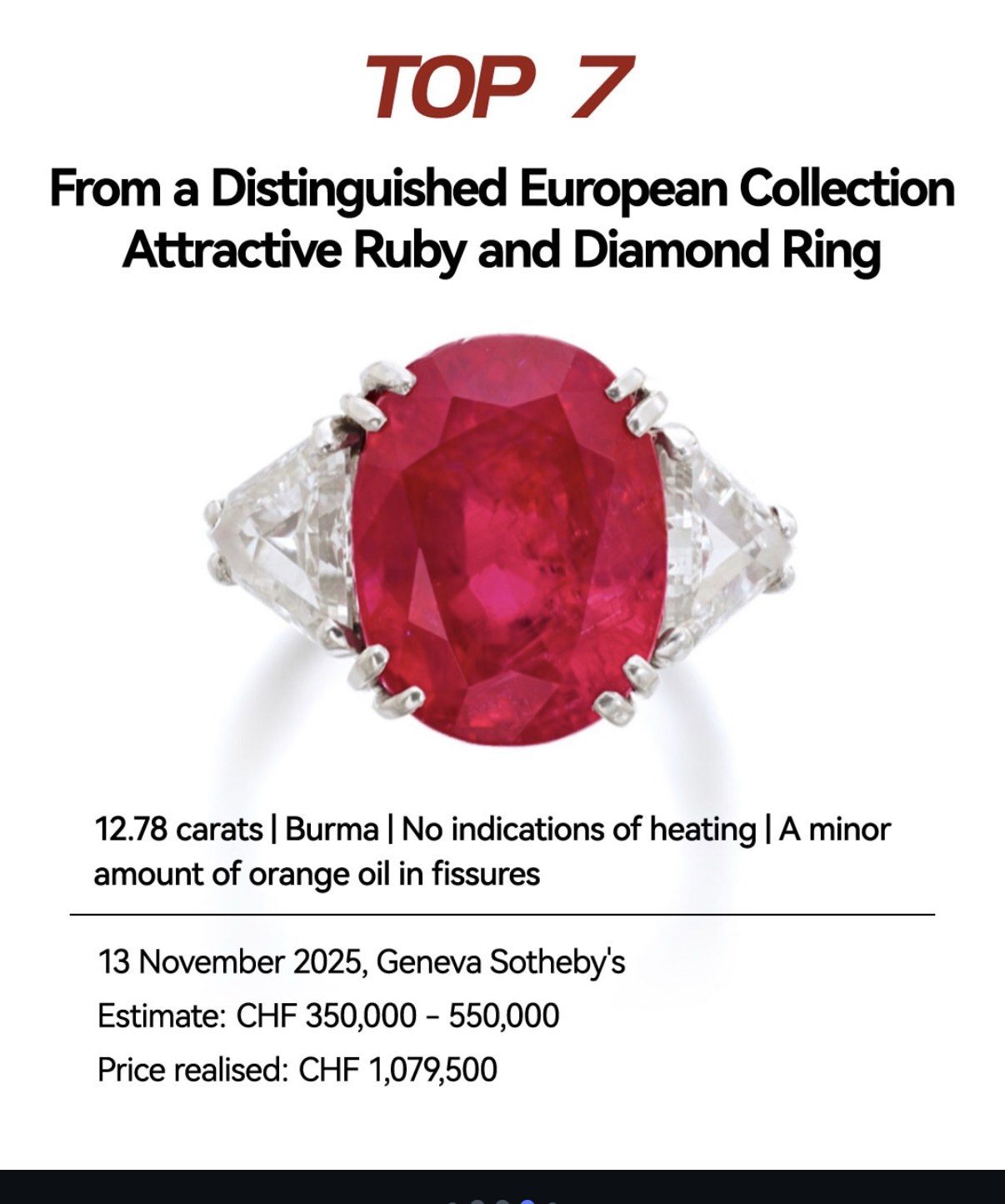 #7 – Distinguished European Collection Ruby Ring
