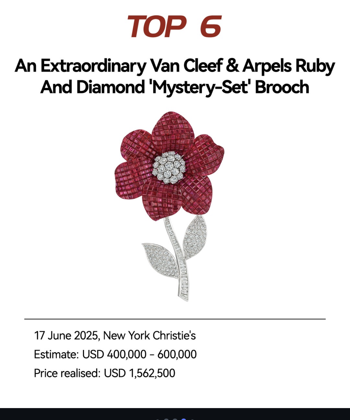 #6 – Van Cleef & Arpels Mystery-Set Brooch