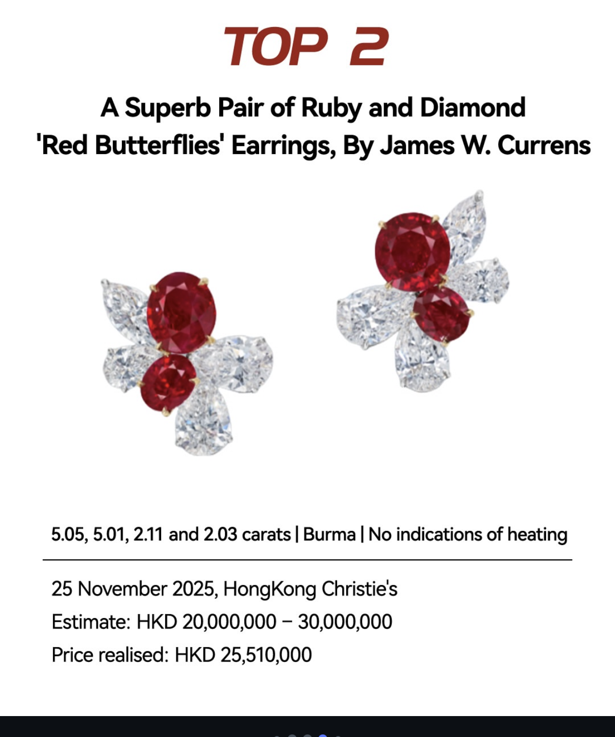 #2 – Red Butterflies Earrings
