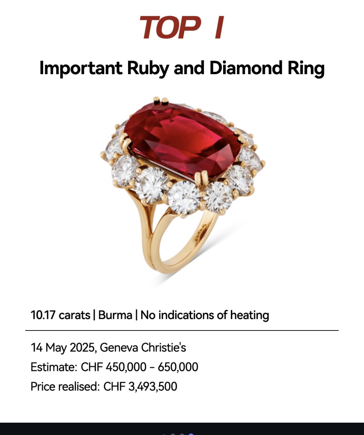 #1 – Important Ruby and Diamond Ring